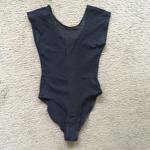 American apparel bodysuit size S black